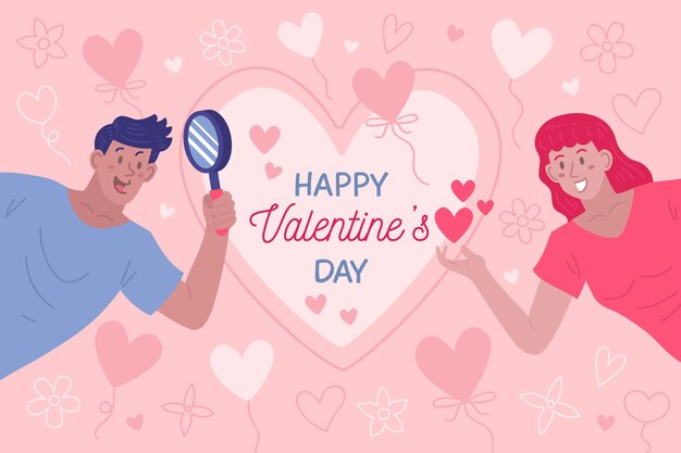 Free Vector | Hand drawn valentine's day background