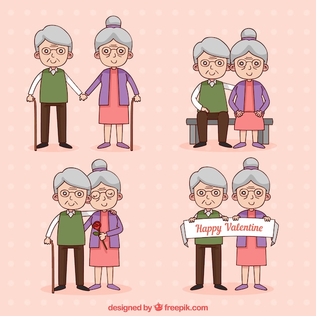 Hand drawn valentine\'s day couple\
collection