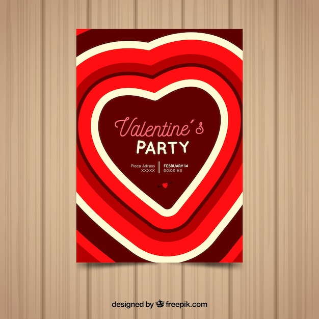 Hand drawn valentine\'s day flyer/poster\
template