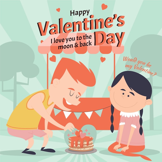 Premium Vector | Hand drawn valentine's day illustration