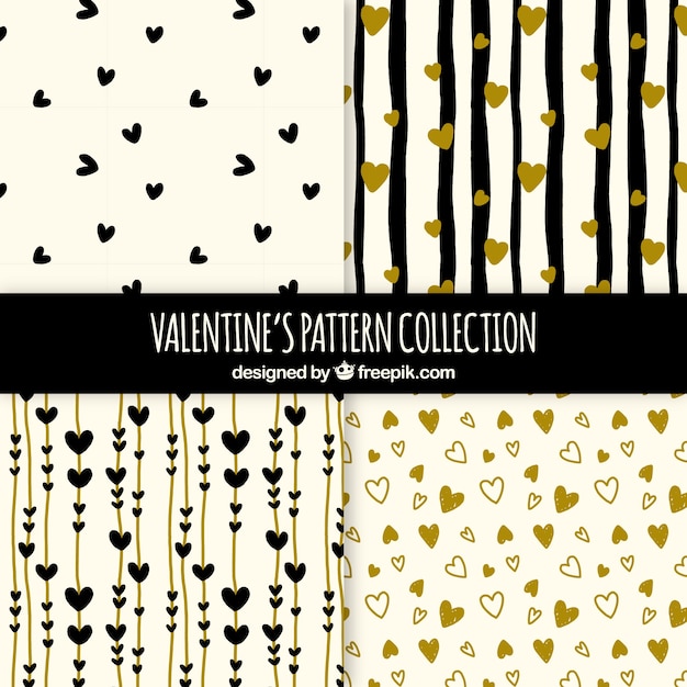 Hand drawn valentine's day pattern
collection