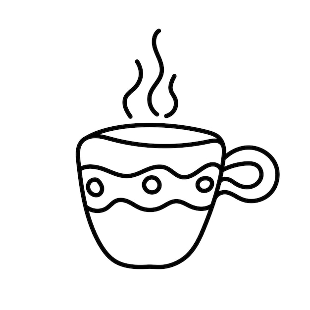 Premium Vector | Hand-drawn vector cup in doodle style with lines and ...