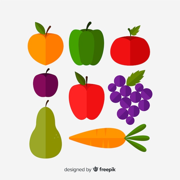 Free Vector | Hand drawn vegetables and fruits pack