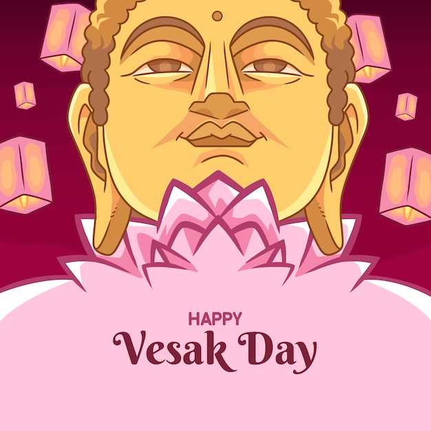 Free Vector | Hand drawn vesak day illustration