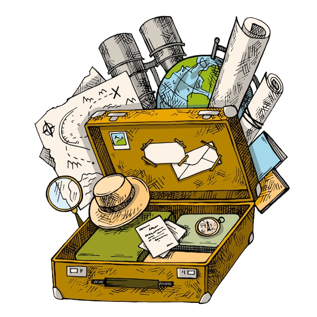 valise de voyage dessin