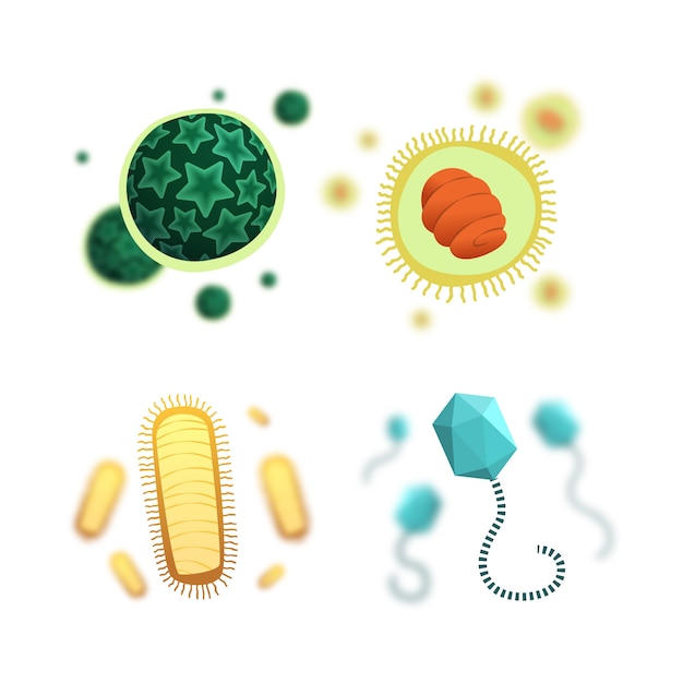 Free Vector | Hand drawn virus collection