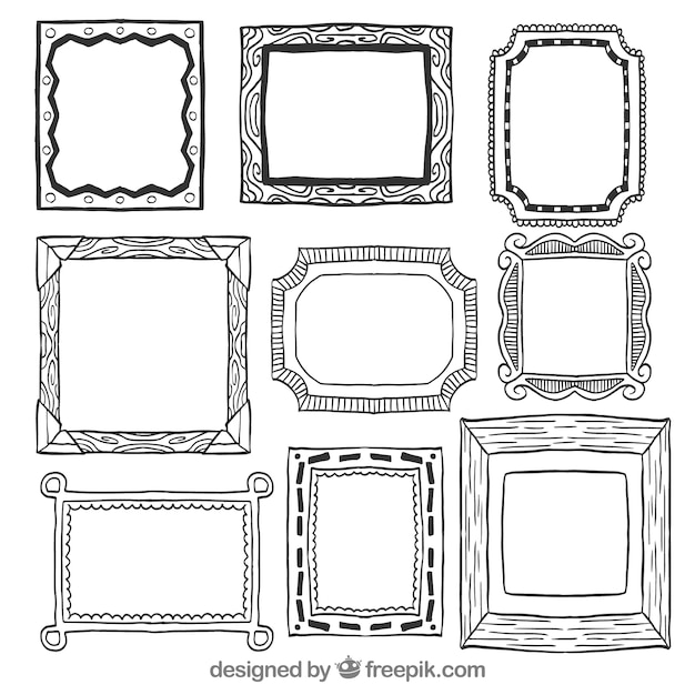 Free Vector | Hand drawn wall frames