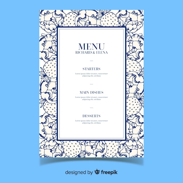 Wedding Menu Templates Free Download