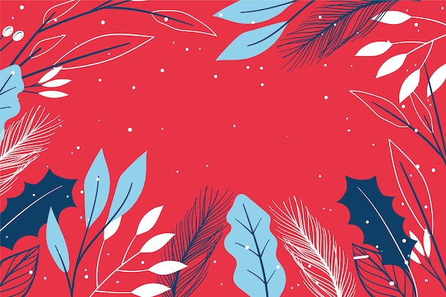 Free Vector | Hand drawn winter background