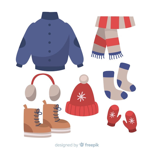 Free Vector | Hand drawn winter outfit