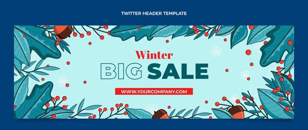 Free Vector | Hand drawn winter twitter header