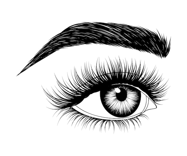 Download Premium Vector | Hand-drawn woman's eye
