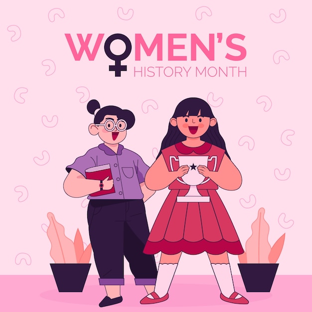 Premium Vector | Hand drawn women's history month illustration