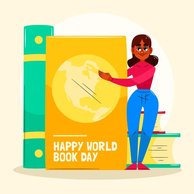 Free Vector | Hand drawn world book day illustration