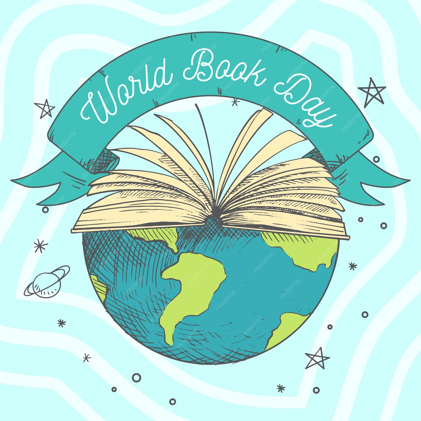 Free Vector Handdrawn world book day theme