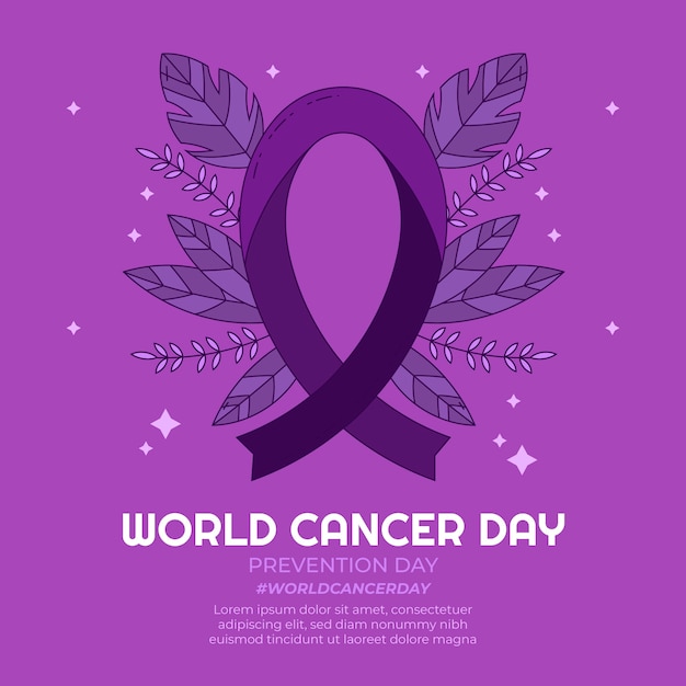 Premium Vector | Hand drawn world cancer day illustration