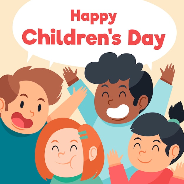 Free Vector | Hand drawn world children's day