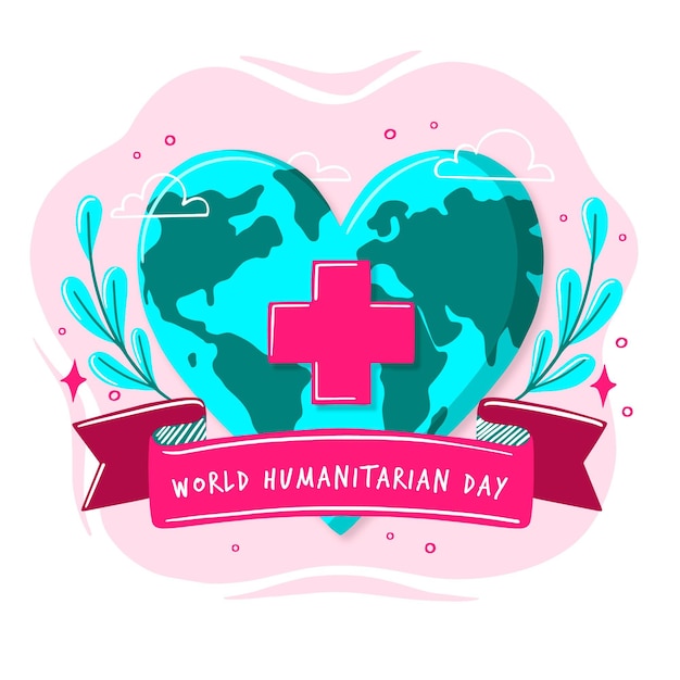 Free Vector | Hand Drawn World Humanitarian Day Concept