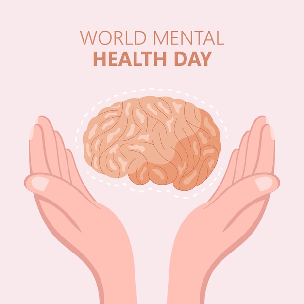 Premium Vector Hand Drawn World Mental Health Day