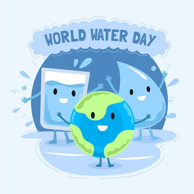 Free Vector | Hand drawn world water day