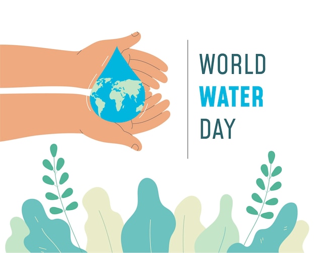 Free Vector | Hand drawn world water day