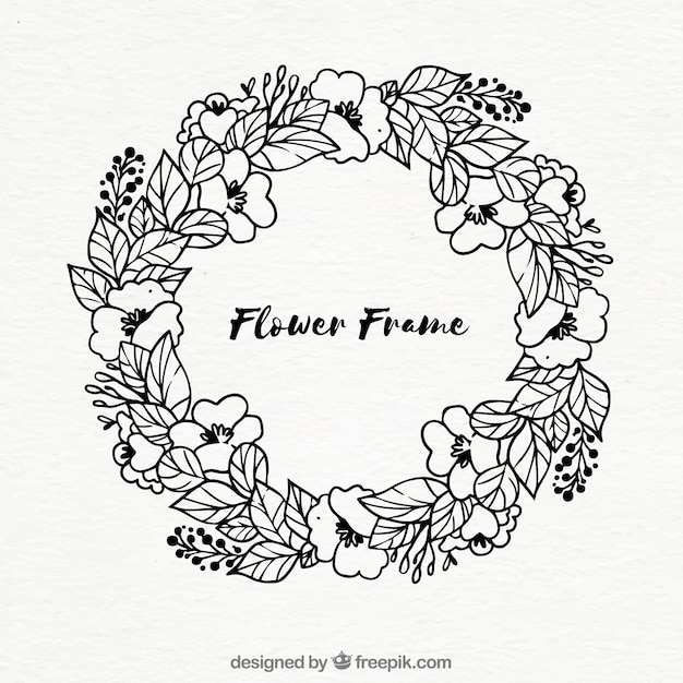 Free Vector | Hand-drawn wreath