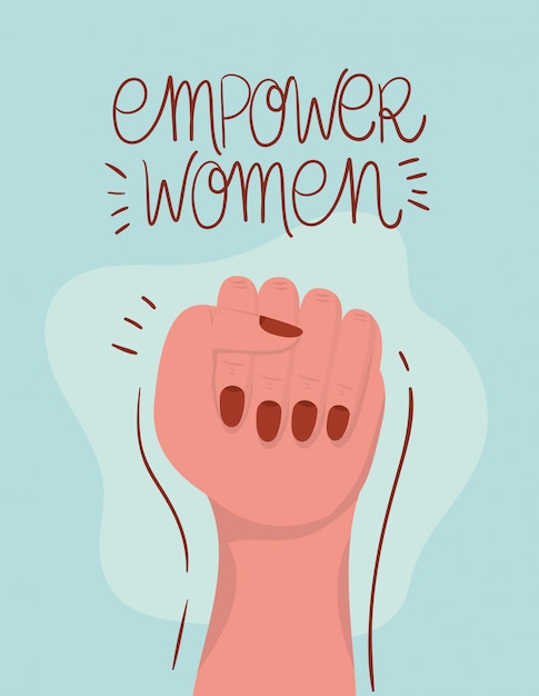 Hand Fist Of Women Empowerment Female Power Feminist Concept Illustration Premium Vector