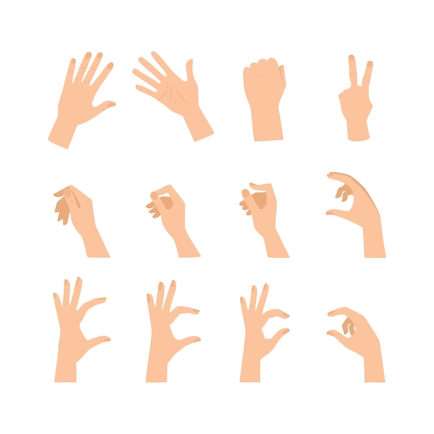 Premium Vector | Hand gestures collection