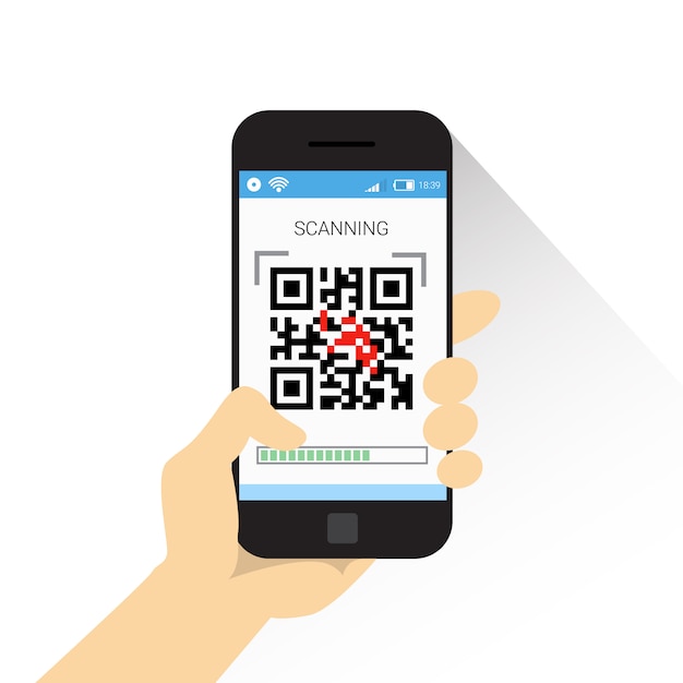 Qr code science and technology wallpaper background 