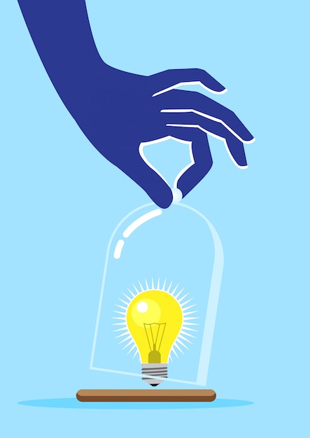 Download Free A Hand And Light Bulb Idea Premium Vector Use our free logo maker to create a logo and build your brand. Put your logo on business cards, promotional products, or your website for brand visibility.