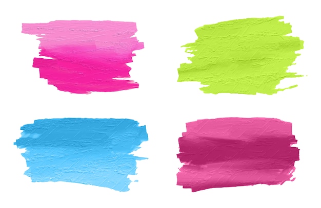 Hand painted brush strokes collection Vector | Free Download