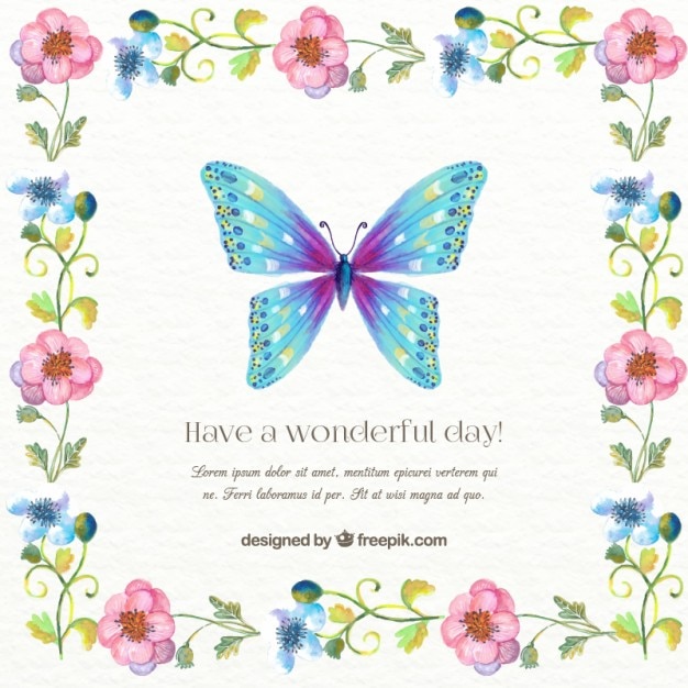 Download Premium Vector | Hand painted butterfly invitation with a ...