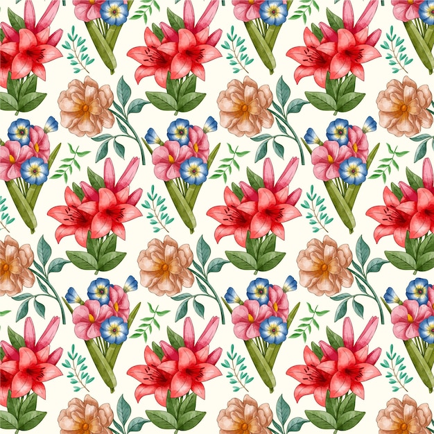 Free Vector | Hand painted floral pattern