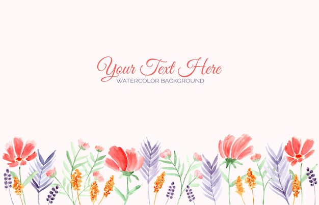 Premium Vector | Hand painted of floral watercolor background