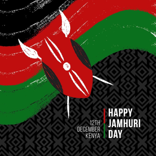 Free Vector | Hand painted jamhuri day background