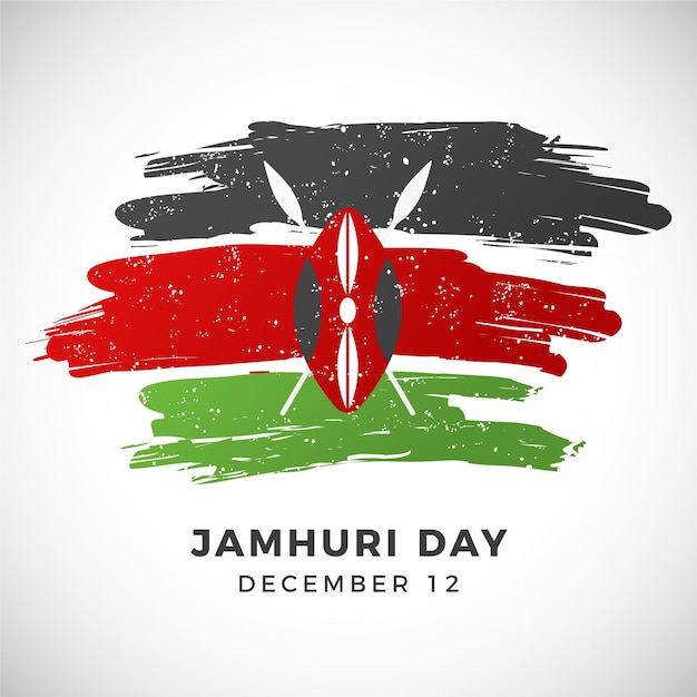 Free Vector | Hand painted national kenya jamhuri day