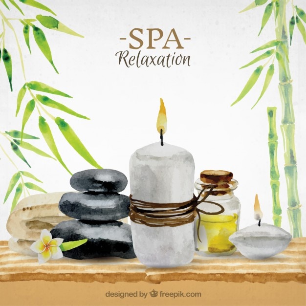 Free Vector | Hand painted spa background