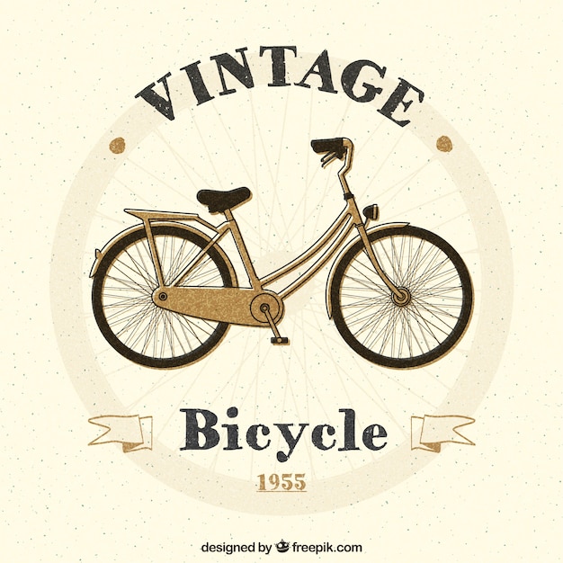 Download Premium Vector | Hand painted vintage bicycle