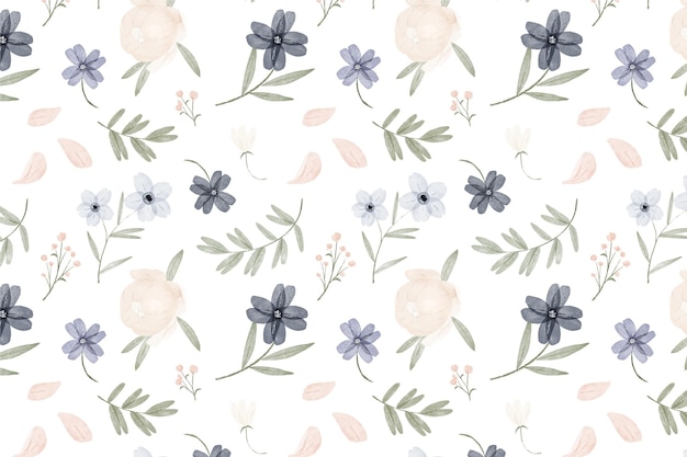 Free Vector | Hand painted watercolor botanical pattern