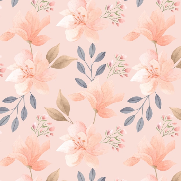 Free Vector | Hand painted watercolor floral pattern in ...