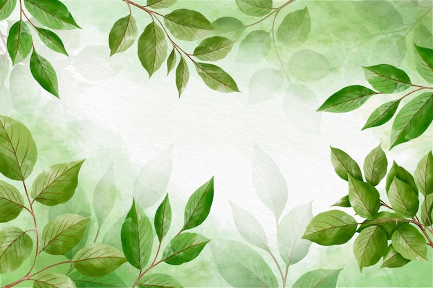 Hand Painted Watercolor Nature Background