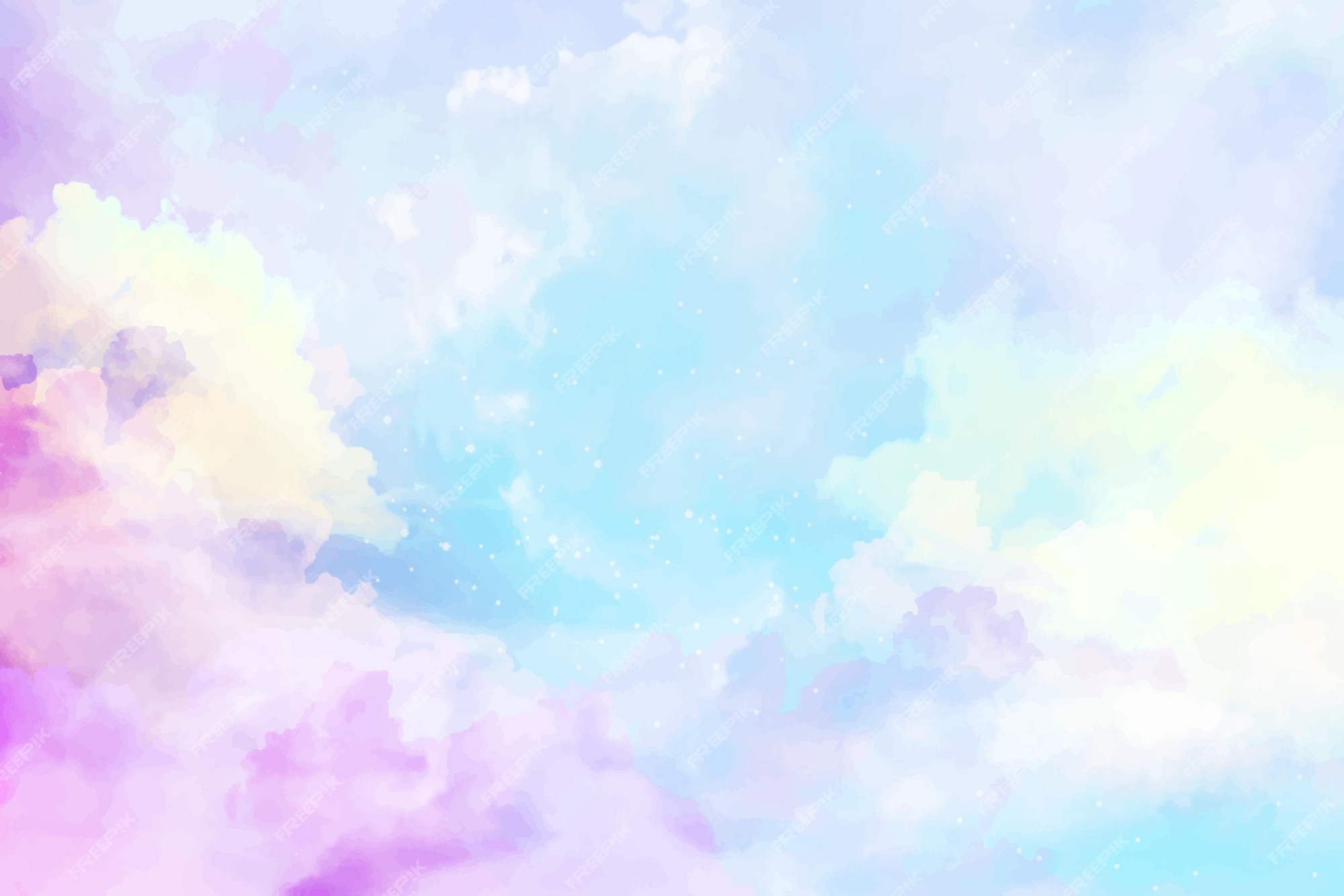 Free Vector | Hand painted watercolor pastel sky background