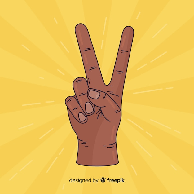 Free Vector | Hand peace sign background