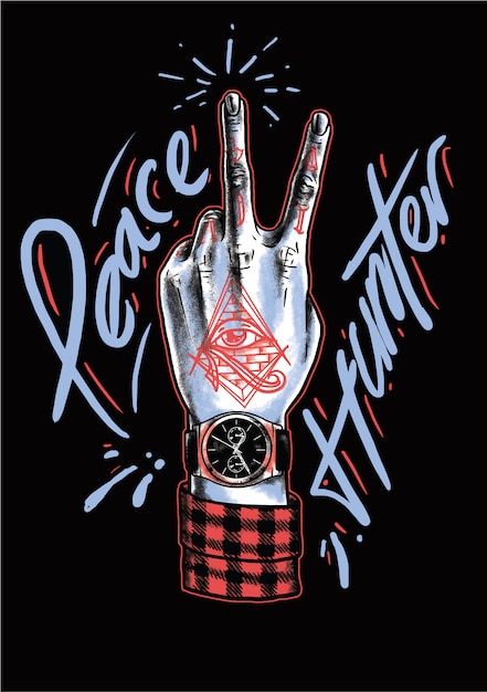 Hand peace Vector | Premium Download