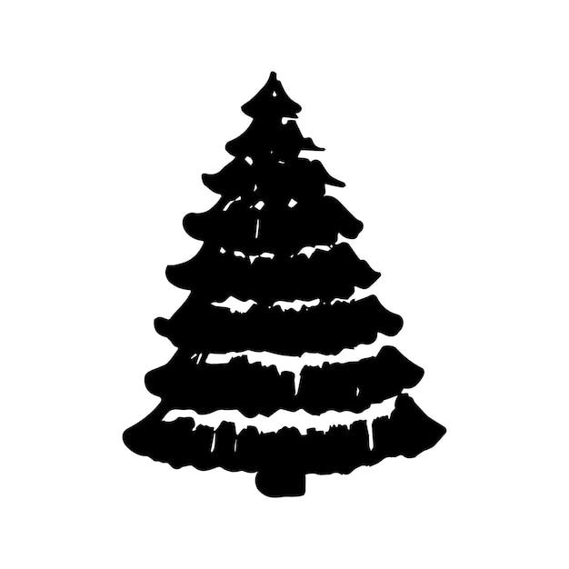 Premium Vector Hand Sketch Christmas Tree Drawn Christmas Tree