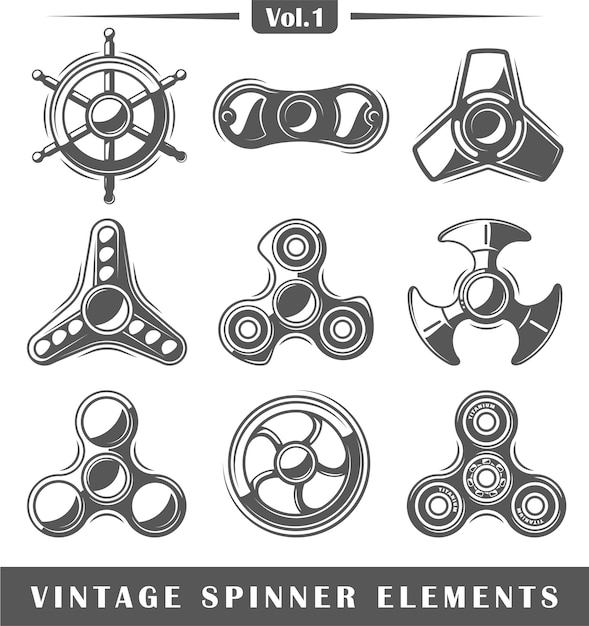 Premium Vector | Hand spinner elements