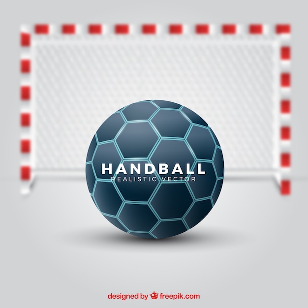 現実的なスタイルのハンドボールボール 無料のベクター