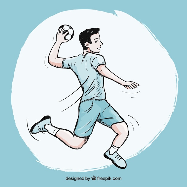 Download Free Download This Free Vector Handball Player With Sketchy Style Use our free logo maker to create a logo and build your brand. Put your logo on business cards, promotional products, or your website for brand visibility.