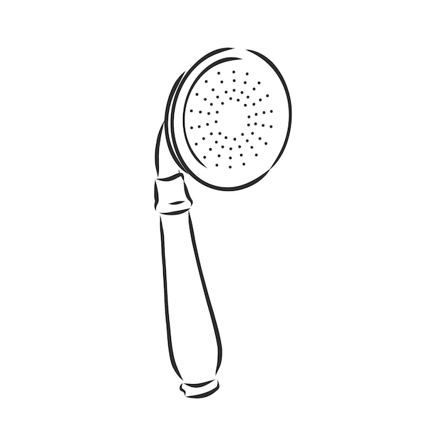 Premium Vector | Handdrawn sketch of shower head on a white background