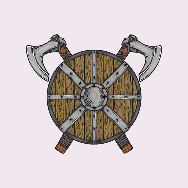 Download Free Handdrawn Vintage Axe And Shield Of Viking Premium Vector Use our free logo maker to create a logo and build your brand. Put your logo on business cards, promotional products, or your website for brand visibility.